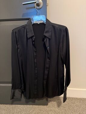 Abercrombie & Fitch Black Button-Up Top